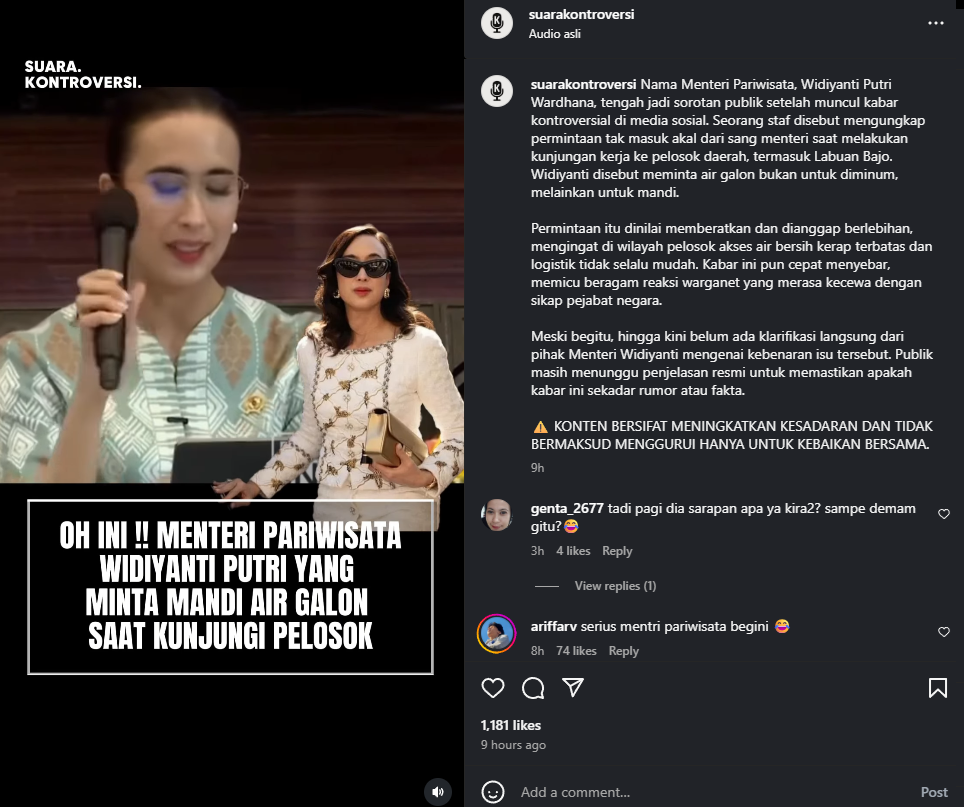 Pidato Widiyanti Putri Wardhana Jadi Sorotan